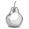 Pear shaped Aliminum  Cast Decorative Accent Bowl in White Interior