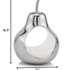 Pear shaped Aliminum  Cast Decorative Accent Bowl in White Interior - Image 2