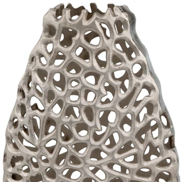 18" Oval Table Vase in  Shiny Nickel Finished - Image 5