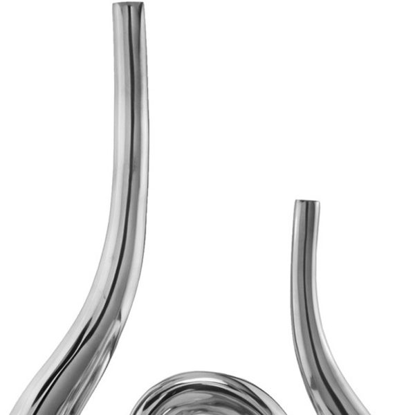 Set of 2 Curl Casting Design Vases in Shiny Buffed Finished - Image 4