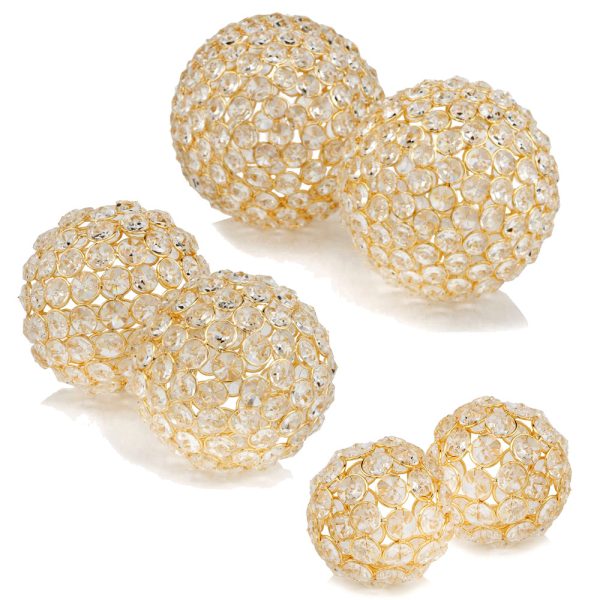 Set of 2  3" Polished Spheres in Brilliant Shiny Luster Finished and Golden Frame - Image 2