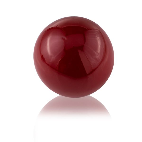 Set of 2 Red Poppy Enameled Aluminum Spheres - Image 2