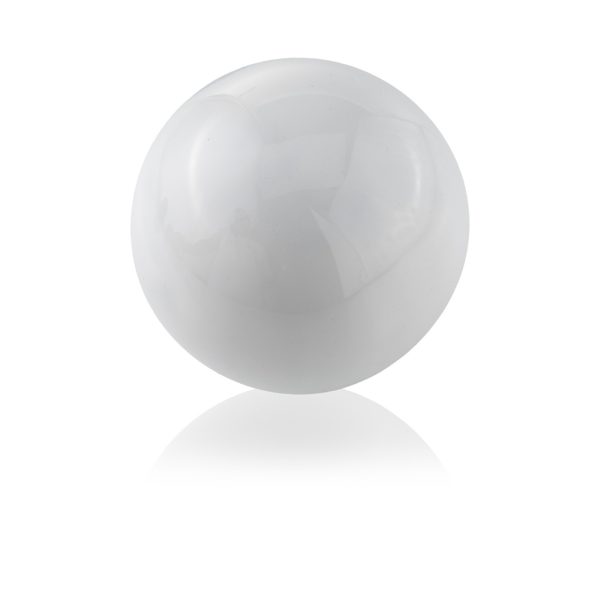 Set of 2 White Aluminum Decorative Spheres - Image 2