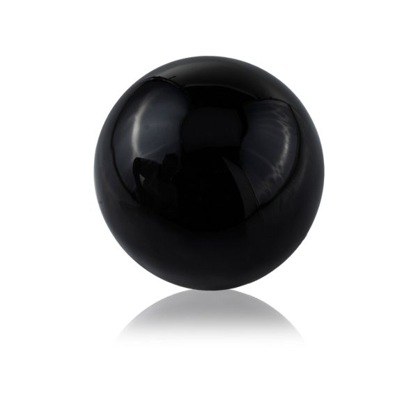 Set of 2 Black Aluminum Decorative Spheres 3' - Image 2