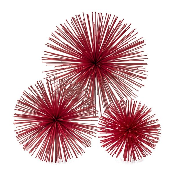 Mini Red Spiky Sphere Home Accent Filler - Image 2