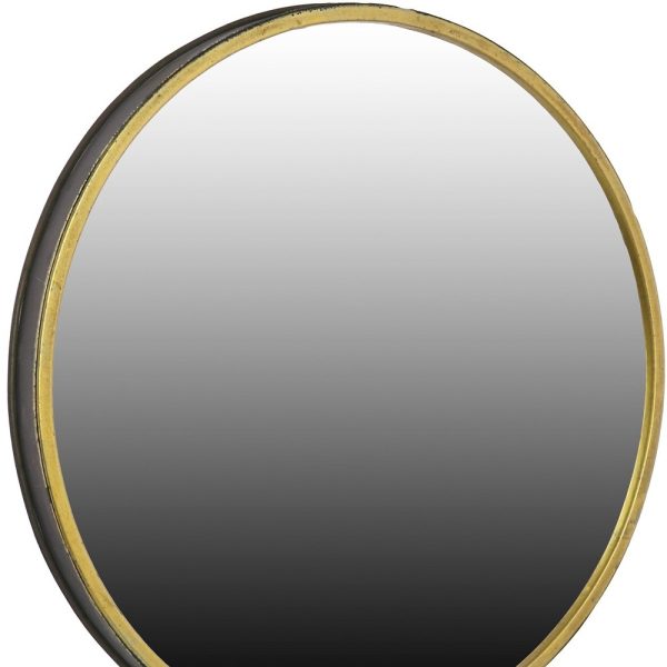 Rustic Gold Round Mirror Sconce - Image 3