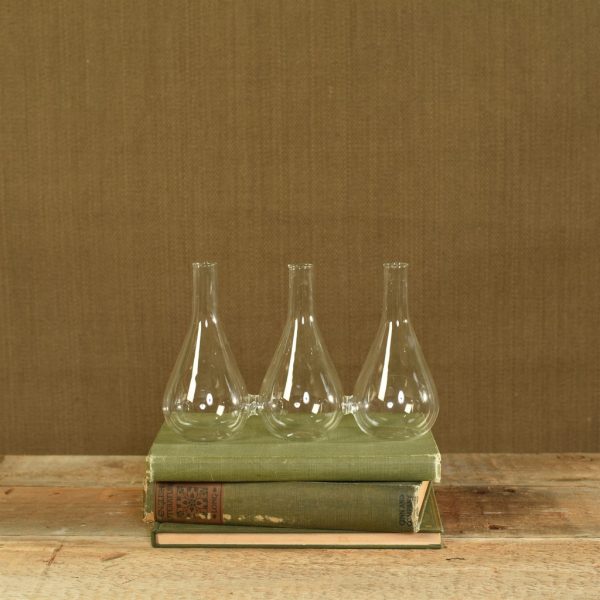 Trio Set of Three Joined Glass Posy Vases - Image 5