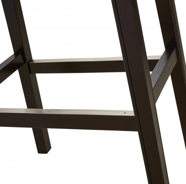 30" Espresso and Red Saddle Style Counter Height Bar Stool - Image 5