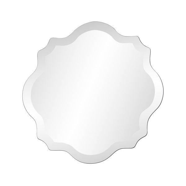 Square Frameless Mirror with Scallop Edges - Image 4