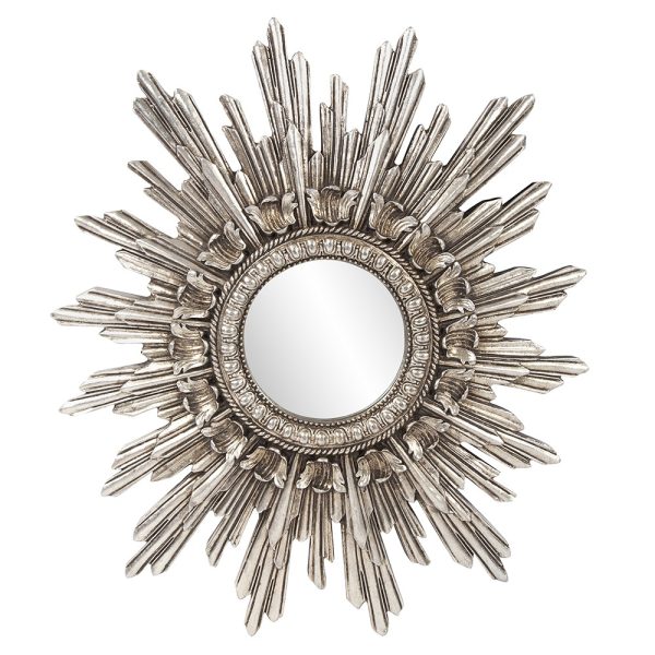 Oval Antiqued Silver Leaf Finish Mirror - Image 2