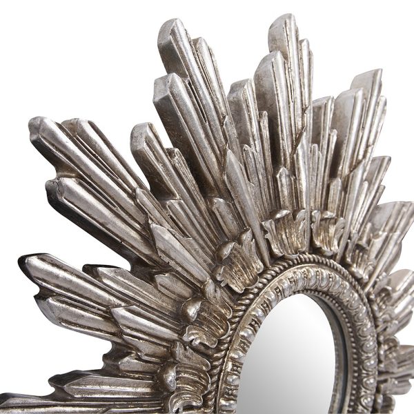 Oval Antiqued Silver Leaf Finish Mirror - Image 4