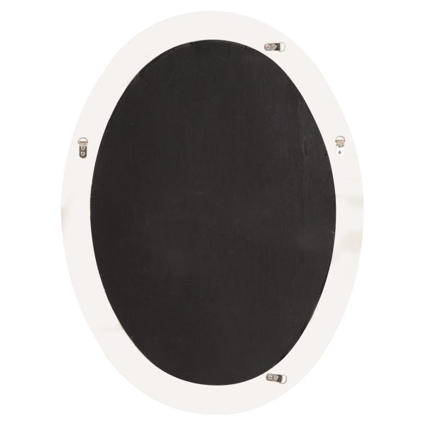 Oval Mirror In A Glossy White Wood Frame - Image 5