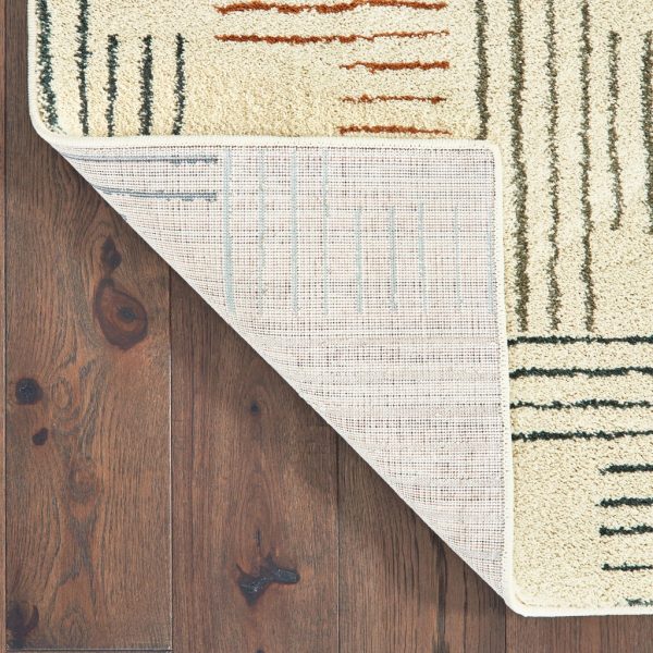 2' x 3' Ivory Multi Neutral Tone Scratch Indoor Accent Rug - Image 3
