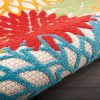 2?x 10?Green Floral Indoor Outdoor Runner Rug - Image 3