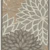 2?x 8?Natural and Gray Indoor Outdoor Runner Rug