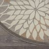 4?Round Natural and Gray Indoor Outdoor Area Rug - Image 2