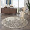 4?Round Natural and Gray Indoor Outdoor Area Rug - Image 4