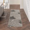 2?x 6?Silver and Gray Indoor Outdoor Runner Rug - Image 4