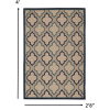 4?x 2? Navy Blue Trellis Indoor Outdoor Area Rug - Image 4