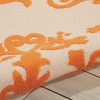 4?x 6?Orange Medallion Indoor Outdoor Area Rug - Image 3
