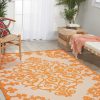 4?x 6?Orange Medallion Indoor Outdoor Area Rug - Image 4