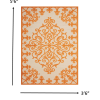 4?x 6?Orange Medallion Indoor Outdoor Area Rug - Image 5