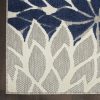 2?x 8?Ivory and Navy Indoor Outdoor Runner Rug - Image 2