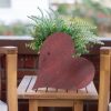 24" Rustic Farmhouse Red Large Wooden Heart - Image 2