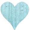 24" Rustic Farmhouse Turquoise Large Wooden Heart