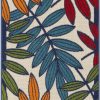 2抶 12?Multicolored Leaves Indoor Outdoor Runner Rug