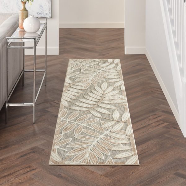 2?x 8?Natural Leaves Indoor Outdoor Runner Rug - Image 4