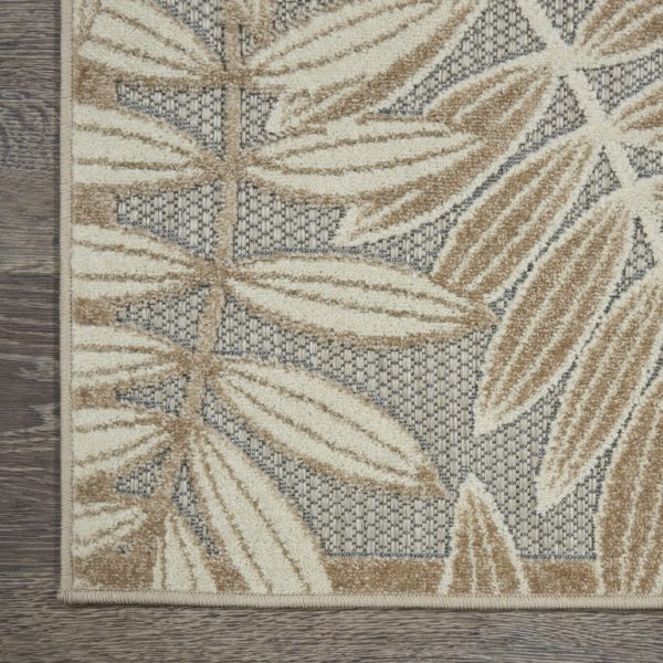 4?x 6?Natural Leaves Indoor Outdoor Area Rug - Image 2