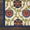 3?x 4?Blue Floral Vines Indoor Outdoor Area Rug - Image 2