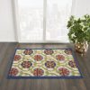 3?x 4?Blue Floral Vines Indoor Outdoor Area Rug - Image 5