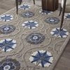 4?x 6?Gray and Blue Indoor Outdoor Area Rug - Image 5