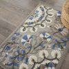 3?x 4?Gray and Blue Vines Indoor Outdoor Area Rug - Image 5