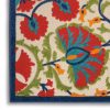 2?x 6' Red and Multicolor Indoor Outdoor Runner Rug - Image 5