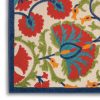 3?x 4' Red and Multicolor Indoor Outdoor Area Rug - Image 2