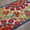 3?x 4' Red and Multicolor Indoor Outdoor Area Rug - Image 5