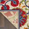 4?x 6' Red and Multicolor Indoor Outdoor Area Rug - Image 2