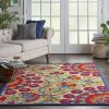 4?x 6' Red and Multicolor Indoor Outdoor Area Rug - Image 4