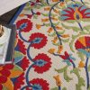 4?x 6' Red and Multicolor Indoor Outdoor Area Rug - Image 5