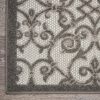 2?x 10?Gray and Charcoal Indoor Outdoor Runner Rug - Image 2