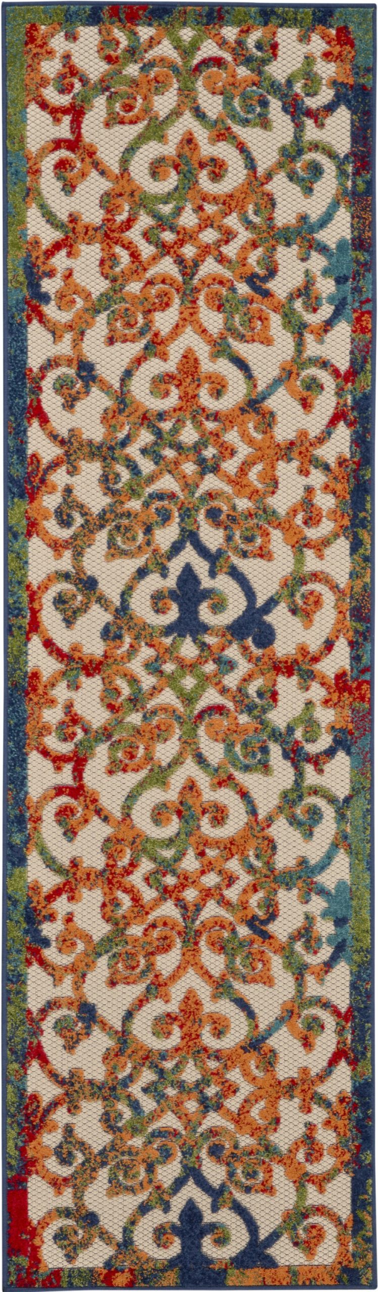 2?x 8?Rainbow Colored Indoor Outdoor Runner Rug