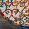 5?Round Rainbow Colored Indoor Outdoor Area Rug - Image 2