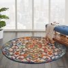5?Round Rainbow Colored Indoor Outdoor Area Rug - Image 4