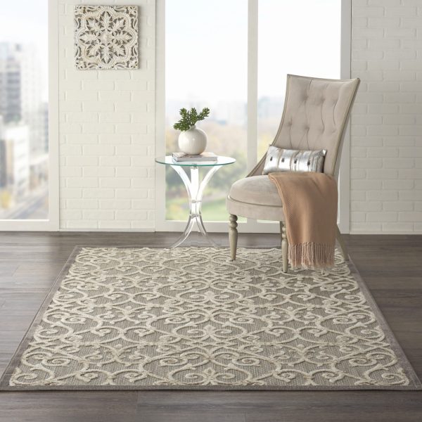 5?x 8?Natural and Gray Indoor Outdoor Area Rug - Image 4