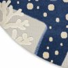 4?Round Blue and Gray Indoor Outdoor Area Rug - Image 5