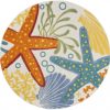 4?Round Multicolor Indoor Outdoor Area Rug