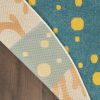 4?Round Multicolor Indoor Outdoor Area Rug - Image 3